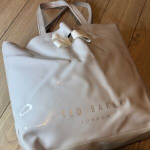 Ted Baker Gray nylon Tote with Bow Accent